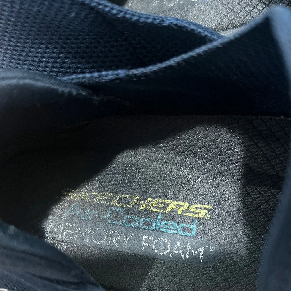 Skechers Men's Navy Blue Slip-On Sneakers air, cool‎ memory foam